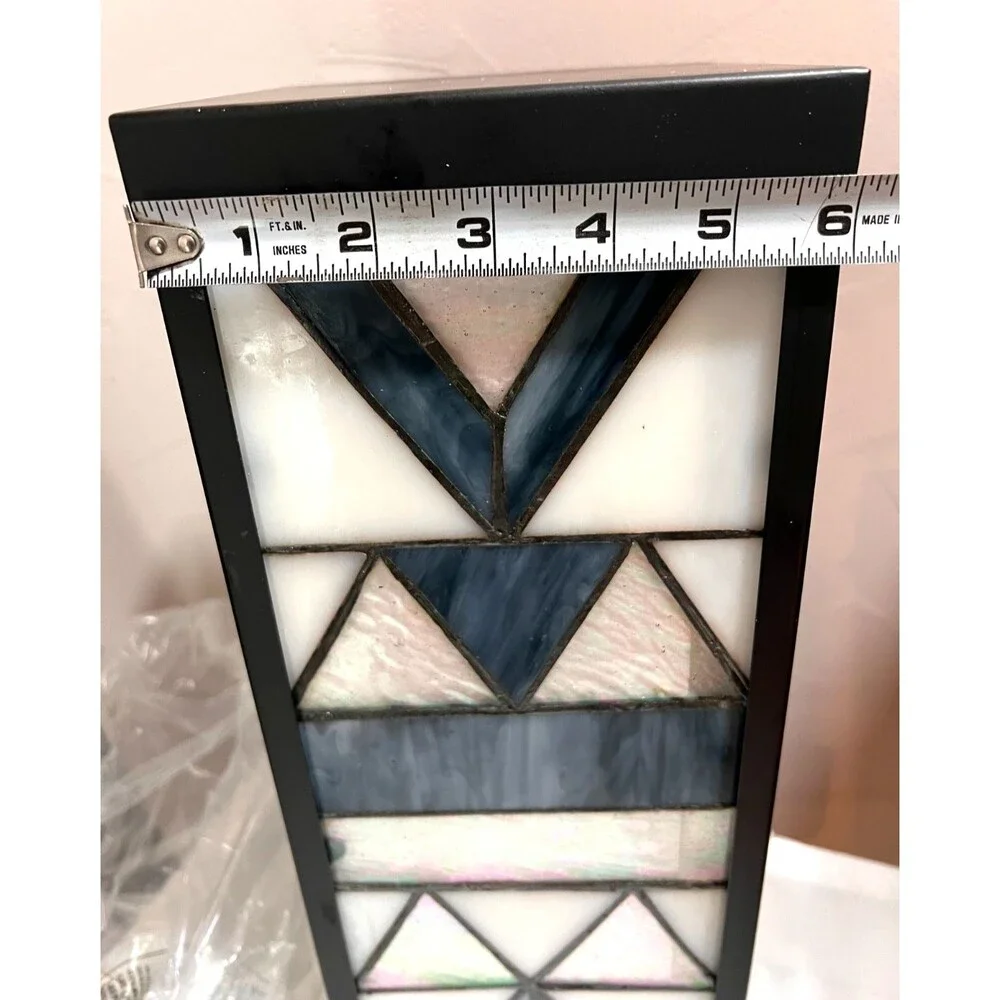 NIB River of Goods STAINED GLASS Outdoor Light Wall Sconce Fixture Iridescent